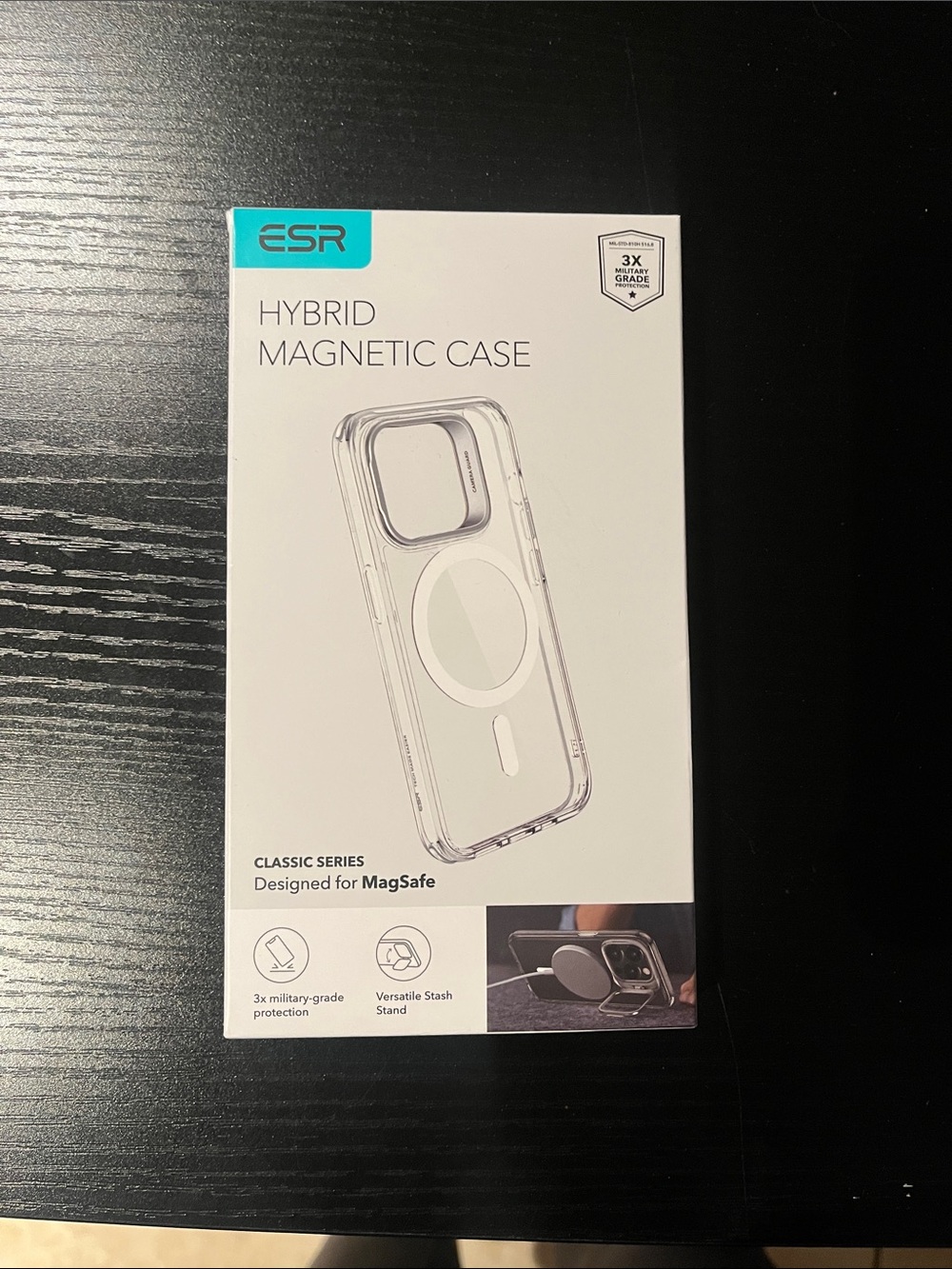 ESR iPhone 13 Pro Max MagSafe Clear Case w/ Stash Stand - New